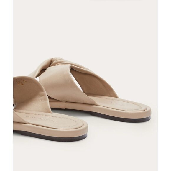Everlane The Day Twist Sandals in Warm Khaki 9 New Womens Slides - Picture 3 of 10